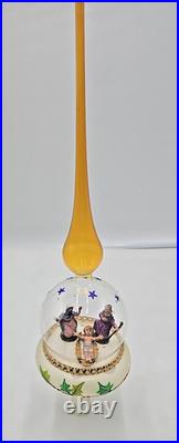 Vintage Christopher Radko Finial Nativity Christmas Blown Glass Tree Topper
