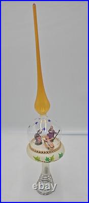 Vintage Christopher Radko Finial Nativity Christmas Blown Glass Tree Topper