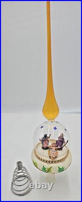 Vintage Christopher Radko Finial Nativity Christmas Blown Glass Tree Topper Vintage Christopher Radko Finial Nativity Christmas Blown Glass Tree Topper