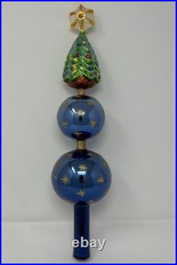 Vintage Christopher Radko Heaven Tree Blown Glass Finial Tree Topper 16