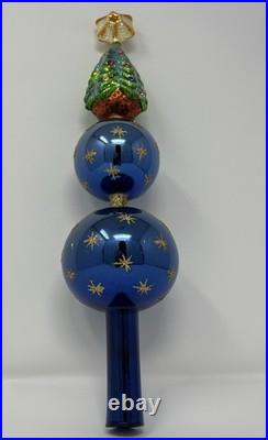 Vintage Christopher Radko Heaven Tree Blown Glass Finial Tree Topper 16