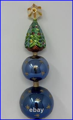 Vintage Christopher Radko Heaven Tree Blown Glass Finial Tree Topper 16