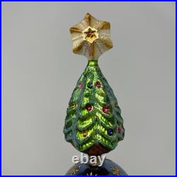 Vintage Christopher Radko Heaven Tree Blown Glass Finial Tree Topper 16