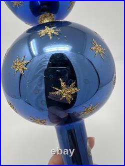 Vintage Christopher Radko Heaven Tree Blown Glass Finial Tree Topper 16