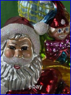 Vintage Christopher Radko Ornament Big Nick Large Santa with Bag of Toys 9