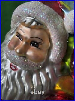 Vintage Christopher Radko Ornament Big Nick Large Santa with Bag of Toys 9