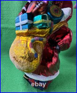 Vintage Christopher Radko Ornament Big Nick Large Santa with Bag of Toys 9