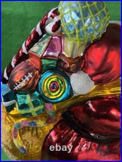 Vintage Christopher Radko Ornament Big Nick Large Santa with Bag of Toys 9