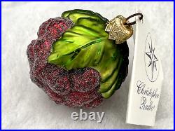Vintage Christopher Radko PURPLE'Berry Rainbow' ornaments case of 12 / NIB
