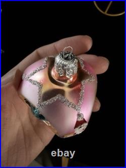 Vintage Christopher Radko Santa Reflector Triple Ornament Drop 4 RARE HTF