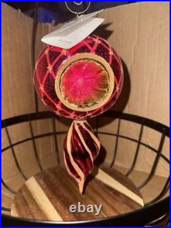 Vintage Christopher Radko Star Reflector Pink with Tag. Rare