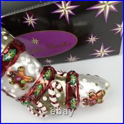 Vintage Christopher Radko Stocking Christmas Ornament With Original Box And Tag Vintage Christopher Radko Stocking Christmas Ornament With Original Box And Tag