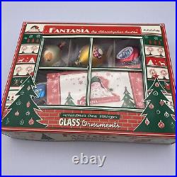 Vintage Fantasia Christopher Radko Christmas Ornaments Box Of 6 Hand Painted