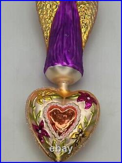 Vintage NEW Christopher RADKO 1998 PRAYER TO MY LOVE Ornament 98-009-0 Purple