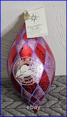 Vintage RARE Christopher Radko Exclusive For Red Hat Society Drop Dead Gorgeous