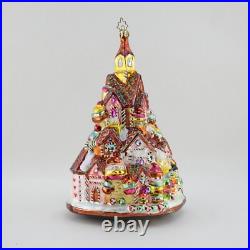 Vintage Radko GINGERBREAD LANE Candy Village Tree Glass Christmas Ornament 8