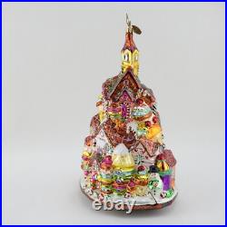Vintage Radko GINGERBREAD LANE Candy Village Tree Glass Christmas Ornament 8