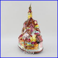 Vintage Radko GINGERBREAD LANE Candy Village Tree Glass Christmas Ornament 8
