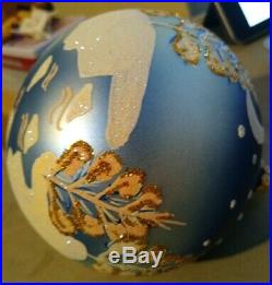 Vintage Radko Glass Ornament! 1997 Beautiful Piece Let It Snow. #97-293-0. 5in