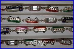 Vintage Retired CHRISTOPHER RADKO Chistmas Express Train Silver Garland Ornament