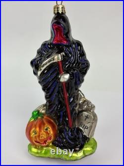 Vtg 2002 Radko Ornament Grave Ghoul 6 Grim Reaper Halloween 02-0005-0