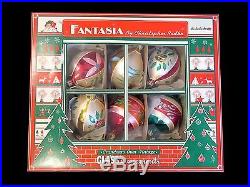 Vtg 6 Christopher Radko Fantasia Blossom Valley Christmas Ornaments Nos