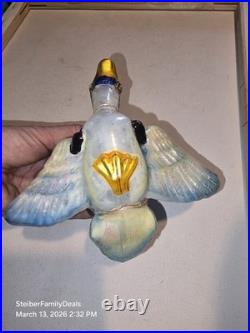 Vtg Christopher Radko Double Ring Santa on a Flying Goose Christmas Rare Retired