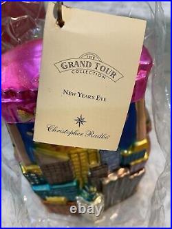 Vtg Christopher Radko New Years Eve 2000 Grand Tour Collection LRG ORNAMENT NIB