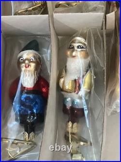 Vtg Christopher Radko Rare 1995 And Snowy Make 8 Ornament, 7 Dwarves Snow White