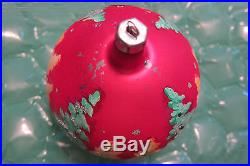 Vtg First Year Christopher Radko WinterII/Red Ball Christmas Ornament, Very Rare
