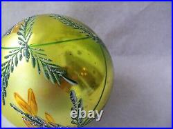 Vtg Radko Deep Sea Hand Blown & Hand Painted Large Round Christmas Ornament