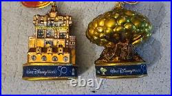 Walt Disney World 50th Anniversary Set 4x Parks Christopher Radko Ornaments