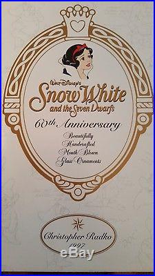 Walt Disney's Christopher Radko Snow White 60th Anniversary Ornament Set 1997