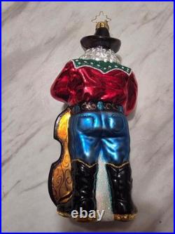 Western sky Santa +Rare+christopher radko ornament