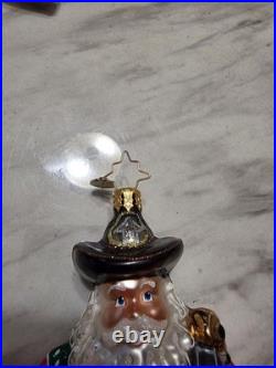 Western sky Santa +Rare+christopher radko ornament
